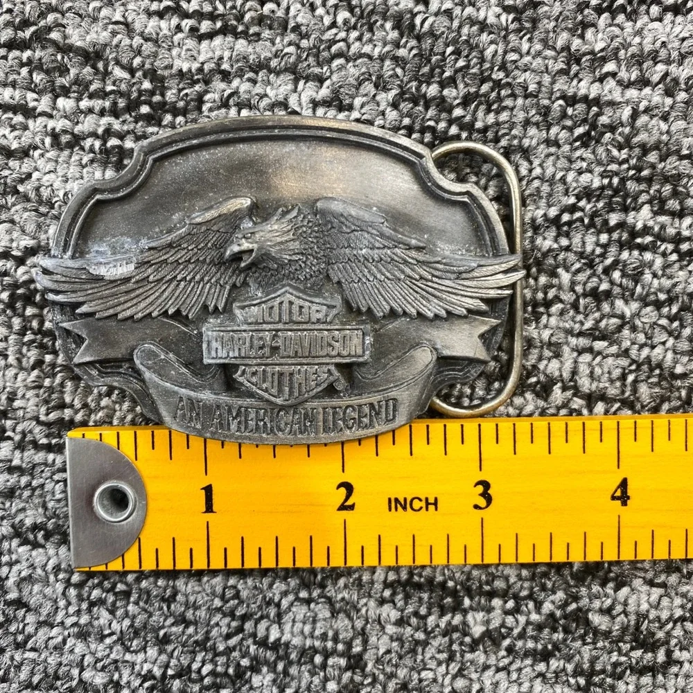 Vintage 1988 Harley Davidson Eagle Belt Buckle An American Legend Made USA H-88